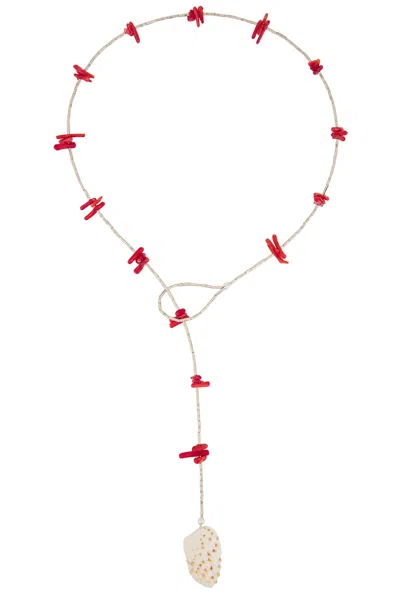 Zycloom Native Loot Necklace In Baby Coral & Sterling Silver