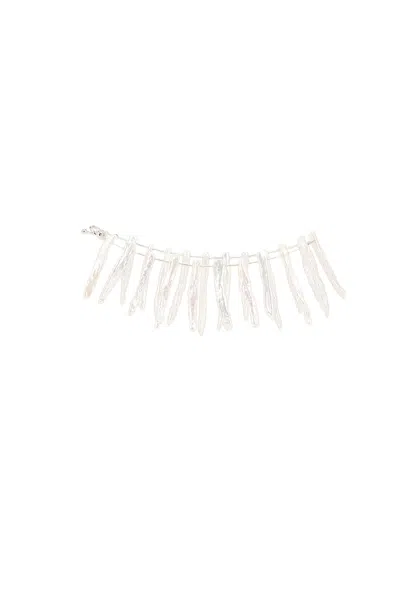 Zycloom Sash Anklet In White & Sterling Silver