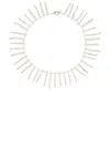 Zycloom Sash Necklace In White & Sterling Silver