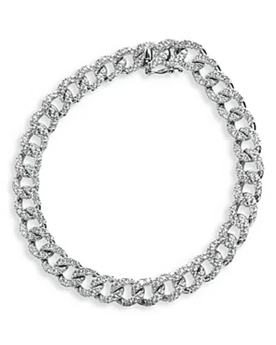 Zydo 18k White Gold Classic Chic Diamond Link Bracelet, 3 Ct. T.w. In Metallic