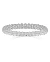 Zydo 18k White Gold Diamond Domed Stretch Bracelet In White