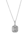 Zydo 18k White Gold Diamond Octagonal Pendant Necklace 16, 1.04 Ct. T. W. In White