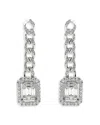 Zydo 18k White Gold Groumette Link Dangling Earrings With Diamonds, 0.96 Ct. T. W. In White