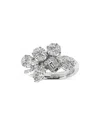 Zydo 18k White Gold Mosaic Diamond Cluster Ring In White