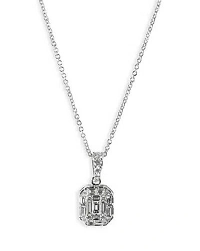 Zydo 18k White Gold Mosaic Diamond Pendant Necklace, 16