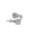 Zydo 18k White Gold Mosaic Diamond Wrap Ring In White