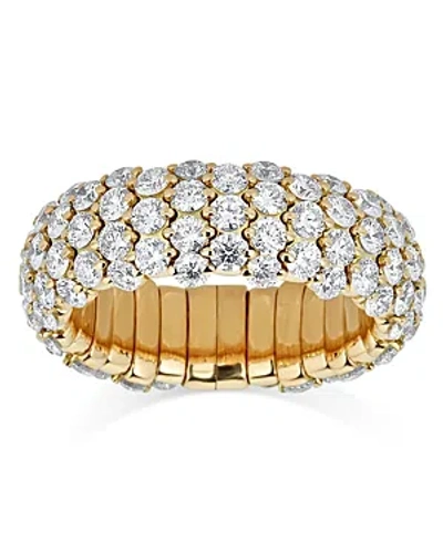 Zydo 18k Yellow Gold Diamond Domed Stretch Ring