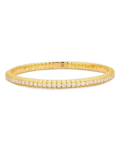 Zydo 18k Yellow Gold Stretch Diamond Tennis Bracelet