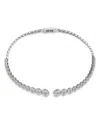 Zydo Diamond Collar Necklace In 18k White Gold, 8.02 Tcw In Silver