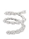 Zydo Diamond Spiral Ring In Metallic