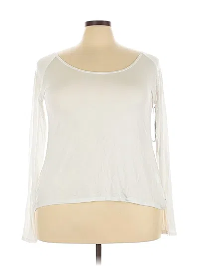 Pre-owned Zyia Active 3/4 Sleeve T-shirt In White