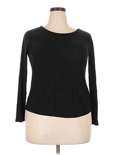 Pre-owned Zyia Active 3/4 Sleeve T-shirt In Black