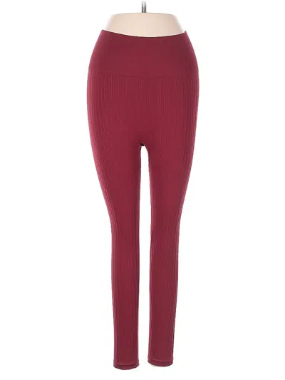 Pre-owned Zyia Active Active Pants In Burgundy