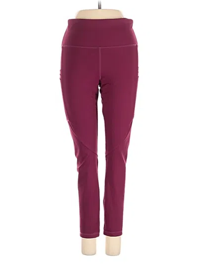 Pre-owned Zyia Active Active Pants In Burgundy