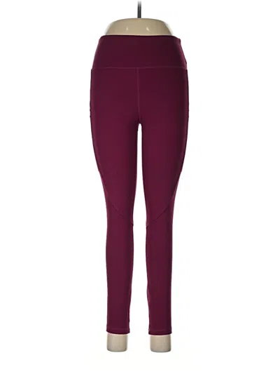Pre-owned Zyia Active Active Pants In Burgundy