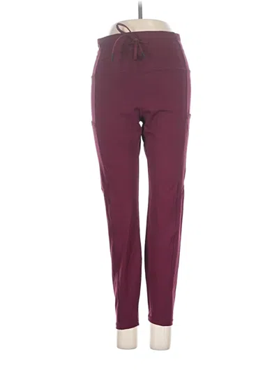 Pre-owned Zyia Active Active Pants In Burgundy