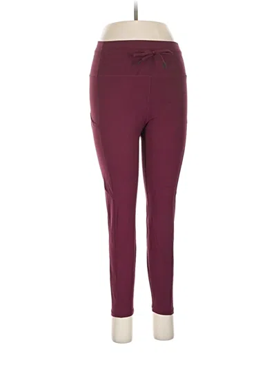 Pre-owned Zyia Active Active Pants In Burgundy