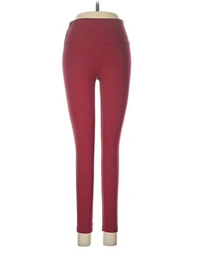 Pre-owned Zyia Active Active Pants In Burgundy