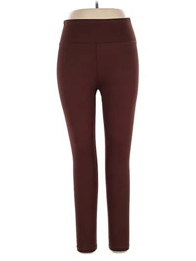 Pre-owned Zyia Active Active Pants In Burgundy