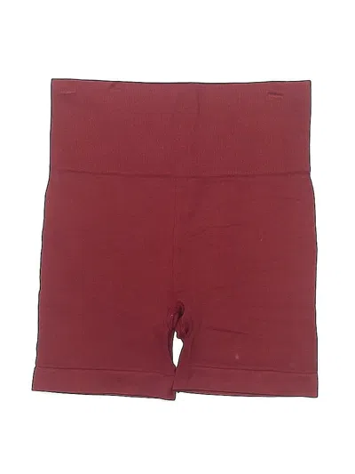 Pre-owned Zyia Active Athletic Shorts In Burgundy