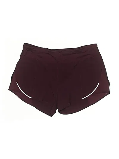 Pre-owned Zyia Active Athletic Shorts In Burgundy