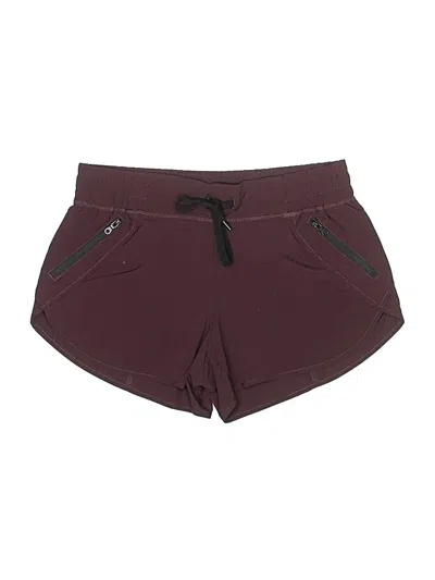 Pre-owned Zyia Active Athletic Shorts In Burgundy