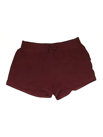 Pre-owned Zyia Active Athletic Shorts In Burgundy