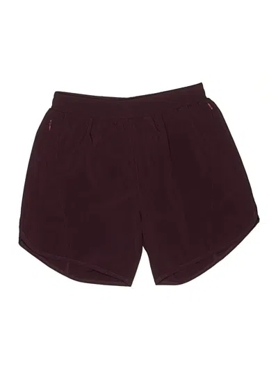 Pre-owned Zyia Active Athletic Shorts In Burgundy