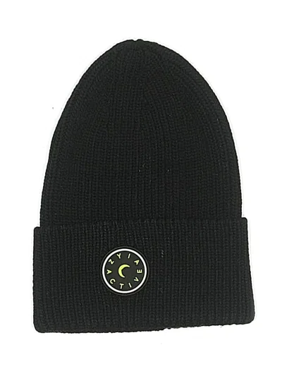 Pre-owned Zyia Active Beanie Hat In Black