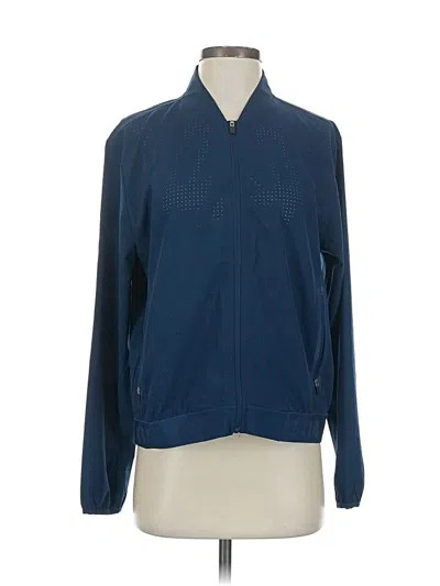 Pre-owned Zyia Active Cardigan Sweater In Blue