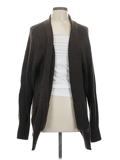 Pre-owned Zyia Active Cardigan Sweater In Brown