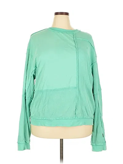 Pre-owned Zyia Active Cardigan Sweater In Green