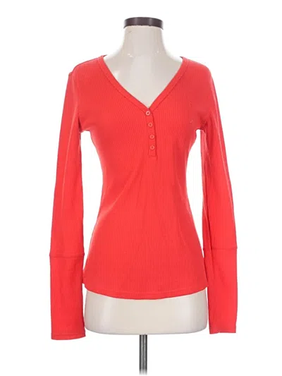 Pre-owned Zyia Active Cardigan Sweater In Red