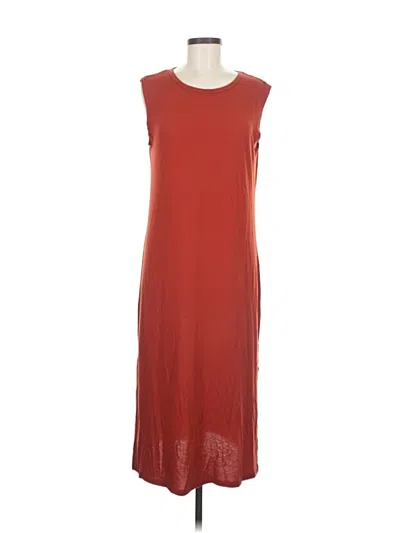 Pre-owned Zyia Active Casual Dress In Burgundy