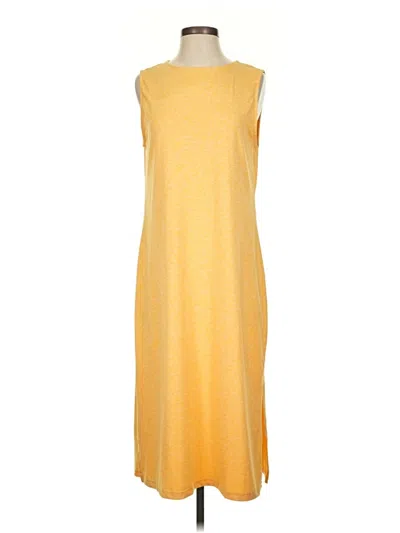Pre-owned Zyia Active Casual Dress In Yellow