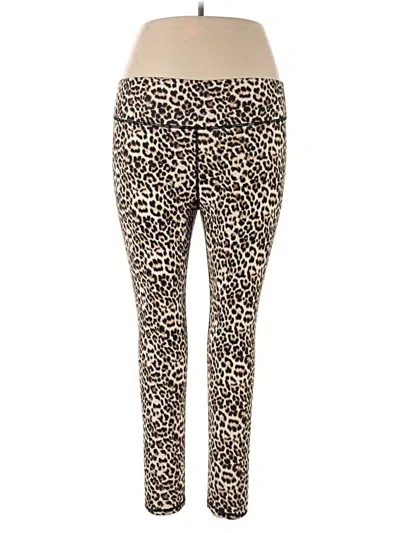 Pre-owned Zyia Active Casual Pants In Brown