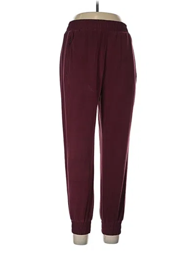 Pre-owned Zyia Active Casual Pants In Burgundy