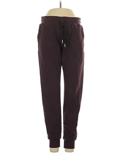 Pre-owned Zyia Active Casual Pants In Burgundy