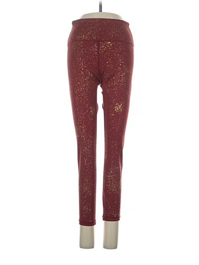 Pre-owned Zyia Active Casual Pants In Burgundy