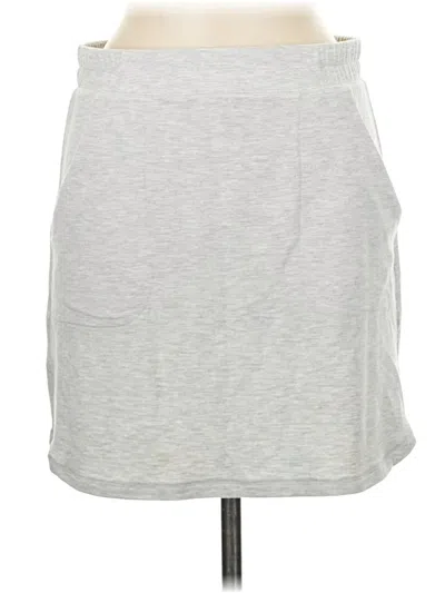 Pre-owned Zyia Active Casual Skirt In Gray
