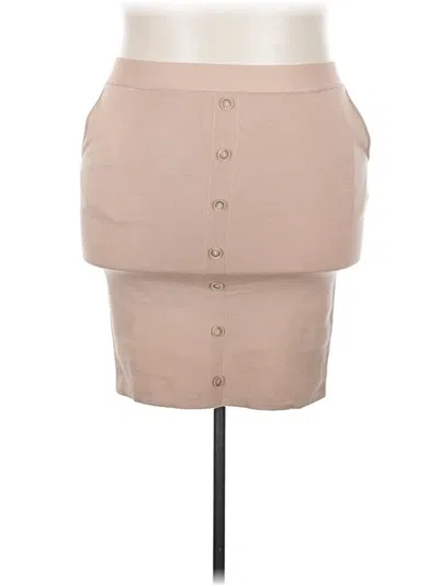 Pre-owned Zyia Active Casual Skirt In Tan