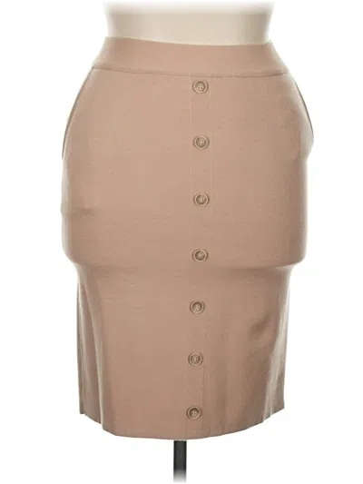 Pre-owned Zyia Active Casual Skirt In Tan