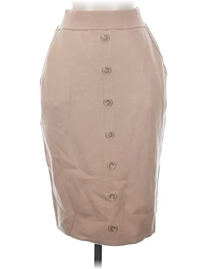 Pre-owned Zyia Active Casual Skirt In Tan