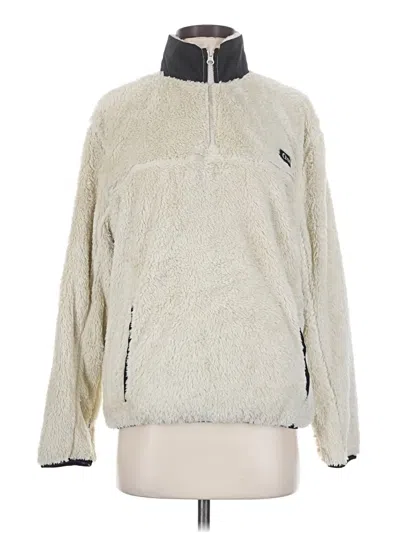 Pre-owned Zyia Active Fleece Jacket In Ivory