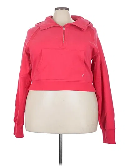 Pre-owned Zyia Active Fleece Jacket In Pink