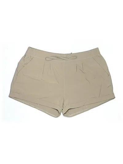 Pre-owned Zyia Active Khaki Shorts In Brown