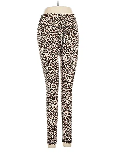 Pre-owned Zyia Active Leggings In Brown