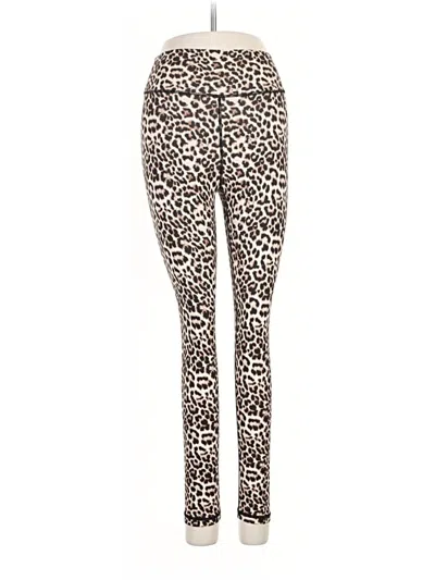 Pre-owned Zyia Active Leggings In Brown