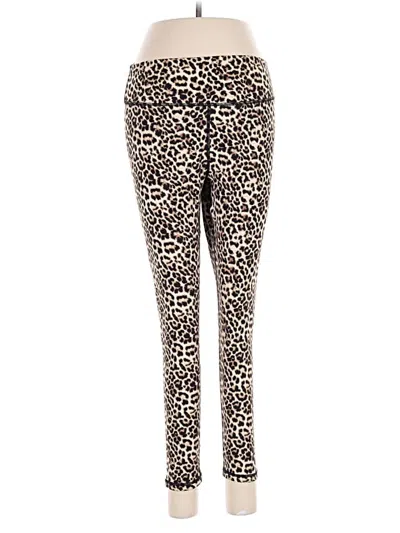 Pre-owned Zyia Active Leggings In Brown