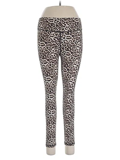 Pre-owned Zyia Active Leggings In Brown